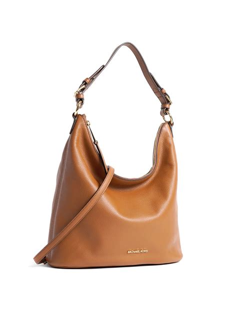 michael kors lupita large hobo gray|Micheal Kors Lupita Pebble Large Hobo Shoulder Bag .